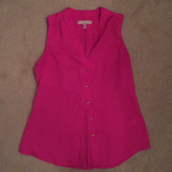 Banana Republic Tops - Hot Pink Banana Republic Button Down Sleeveless Banana Republic Tops - Hot Pink Banana Republic Button Down Sleeveless